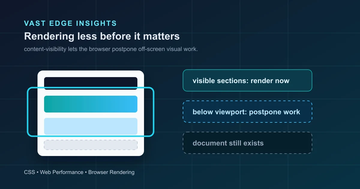 How `content-visibility` Lets Browsers Skip Rendering Work