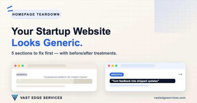 Your Startup Website Looks Generic: 5 Sections to Fix First